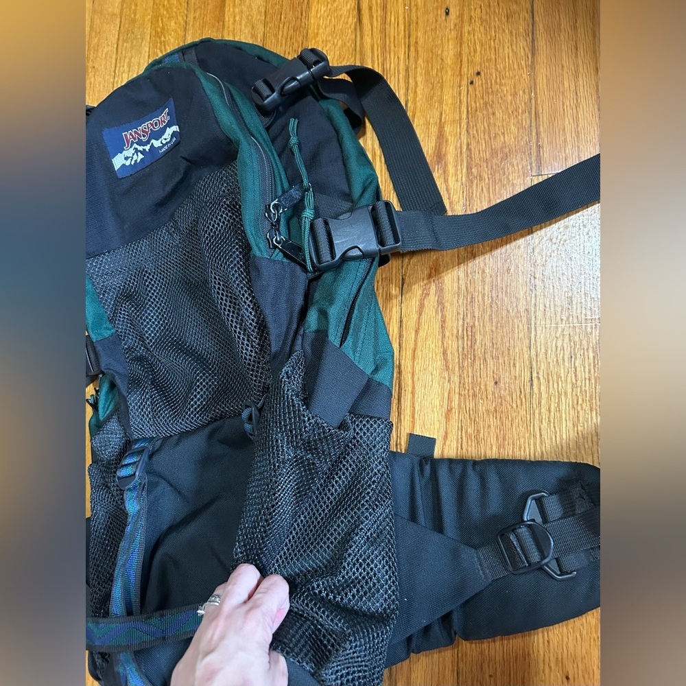VTG 90s Jansport Large Hiking Backpack Made USA Talon zip - Picture 9 of 11